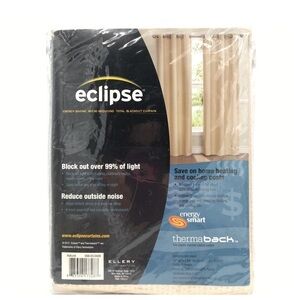 Eclipse Blackout Curtains Tan 42”x 84”